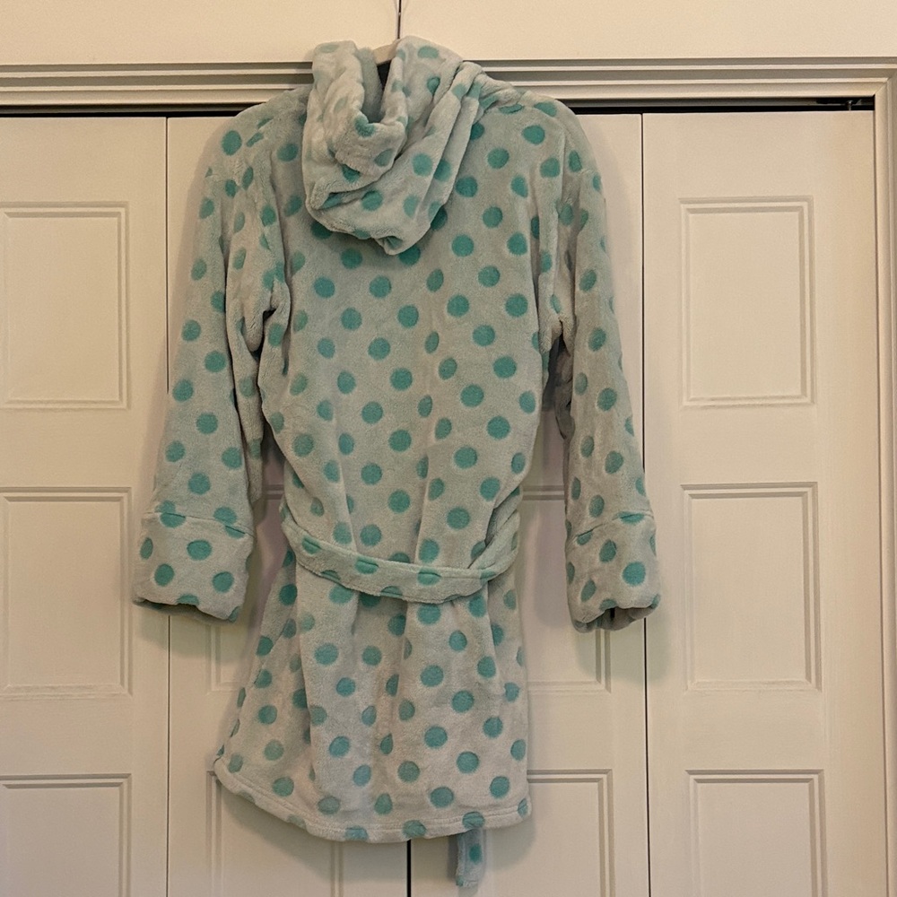 PINK Victoria's Secret Teal Polka Dot Robe - Picture 3 of 3